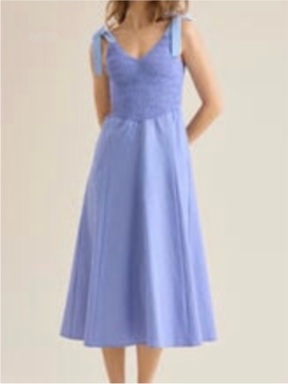 Altar'd State Periwinkle Tie-Shoulder Midi Dress